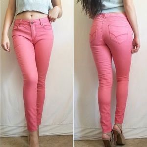 PAC SUN Coral skinny jeans size 11 EUC